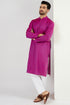 Pink Cotton Solid Woven Design Straight Kurta With Pant Set MKSET1100