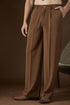 Ethnic Bay Men Brown Modal Solid Regular Korean Pant MBOT1014
