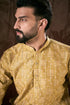 Mustard Silk Blend Ethnic Motifs Printed Straight Kurta With Trouser MKSET1926