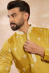 Yellow Polyester Solid Embroidered Straight Kurta MKU1809