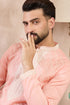 Pink Silk Blend Ethnic Motifs Embroidered Straight Kurta With Trouser MKSET1692