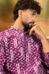 Purple Viscose Rayon Embroidered Straight Kurta MKU1478