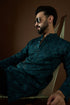 Teal Georgette  Solid Embroidered Straight Kurta Sets MKSET1577