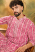 Ethnic Bay Red Viscose Rayon Embroidered Straight Kurta With Trousers MKSET1413