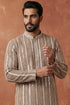 Ethnic Bay Brown Rayon Blend Embroidered Straight Kurta MKU2178