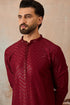 Ethnic Bay Maroon  Rayon  Embroidered Straight Kurta MKU2188