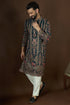 Teal Georgette Solid Embroidered Straight Kurta Sets MKSET1568