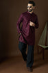 Purple Georgette Solid Embroidered Straight Kurta Sets MKSET1579