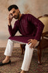 Ethnic Bay Purple  Rayon  Embroidered Straight Kurta With Trousers MKSET2187