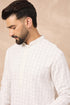White Viscose Rayon Solid Embroidered Straight Kurta with Trouser
