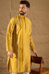 Yellow Viscose Rayon Ethnic Motifs Printed Straight Kurta with Trousers MKSET1282