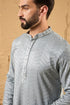 Grey Viscose Rayon Solid Embroidered Straight Kurta MKU1106