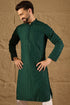 Green Viscose Rayon Solid Embroidered Straight Kurta MKU1188