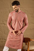 Pink Viscose Rayon Solid Embroidered Straight Kurta MKU1201