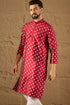 Maroon Pure Silk Ikkat Printed Straight Kurta MKU1281
