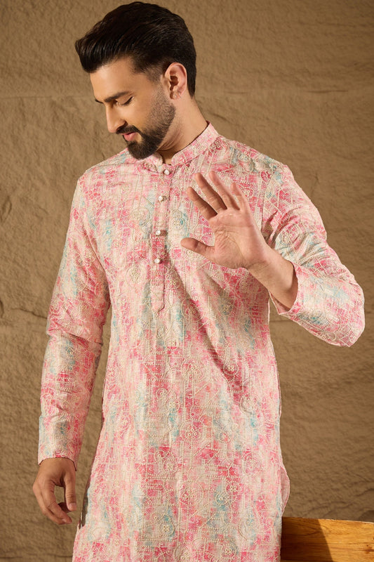 Multi Viscose  Ethnic Motifs Printed Straight Kurta