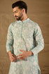 Blue Chanderi Silk Embroidered Straight Kurta MKU1317