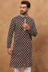 Brown Viscose Rayon Solid Embroidered Straight Kurta MKU1536