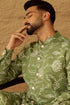 Green Viscose Rayon Solid Embroidered Straight Kurta with Trouser MKSET1706