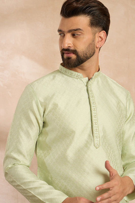 Teal Polyester Solid Embroidered Straight Kurta MKU1839