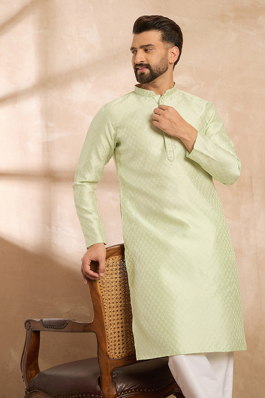 Teal Polyester Solid Embroidered Straight Kurta With Trouser MKSET1839