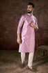 Lavender Silk Blend Floral Printed Straight Kurta MKU1922