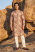 Ethnic Bay Multi Silk Blend Printed Straight Kurta With Trousers MKSET1939