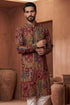 Ethnic Bay Viscose Rayon Multi Abstract Printed Calf Length Straight Kurta MKU1983