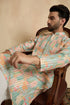 Ethnic Bay Green Silk Blend Printed Straight Kurta With Trousers MKSET2118