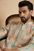 Green Silk Blend Printed Straight Kurta MKU2118