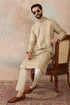 Ethnic Bay Mens Olive Jacquard Ethnic Motifs Embroidered Kurta With Trouser MKSET2322